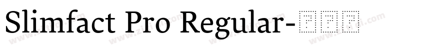 Slimfact Pro Regular字体转换